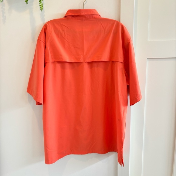 Bimini Bay Men's Fishing Boating Short Sleeve Button Down Orange Shirt Size 2XL - Picture 7 of 7